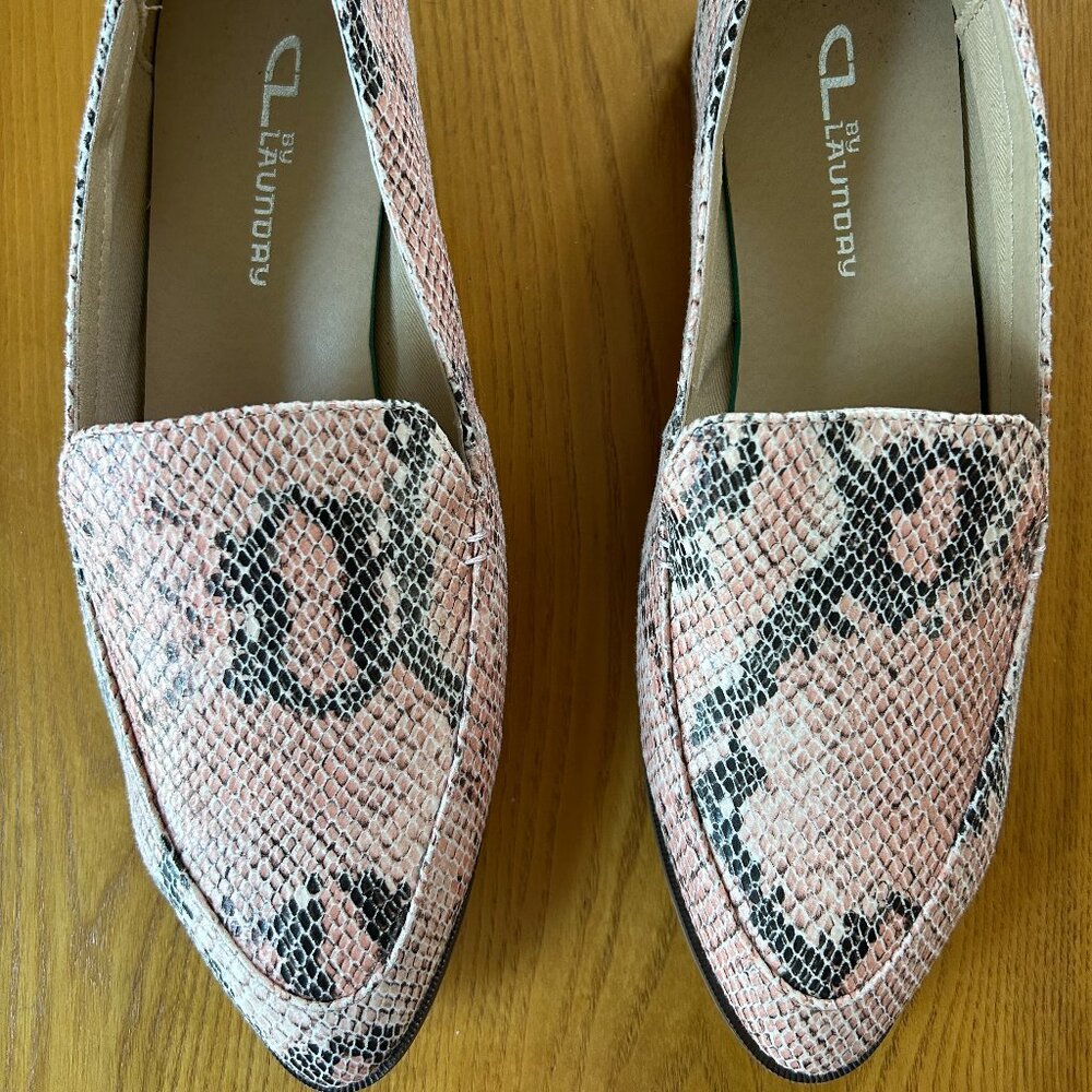 CL by LAUNDRY Pink & Gray Snakeskin Shoes - NWOT